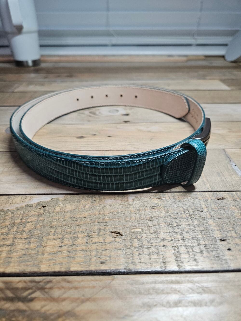 Redvanly Vera Pelle Belt Emerald Green Size 110CM or 38-40